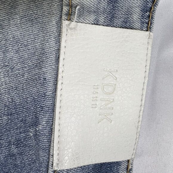 KDNK Men's Jeans Skinny Fit Paint Bleached Destroyed Zip Ankle 30"/31" Stretch - Picture 8 of 11